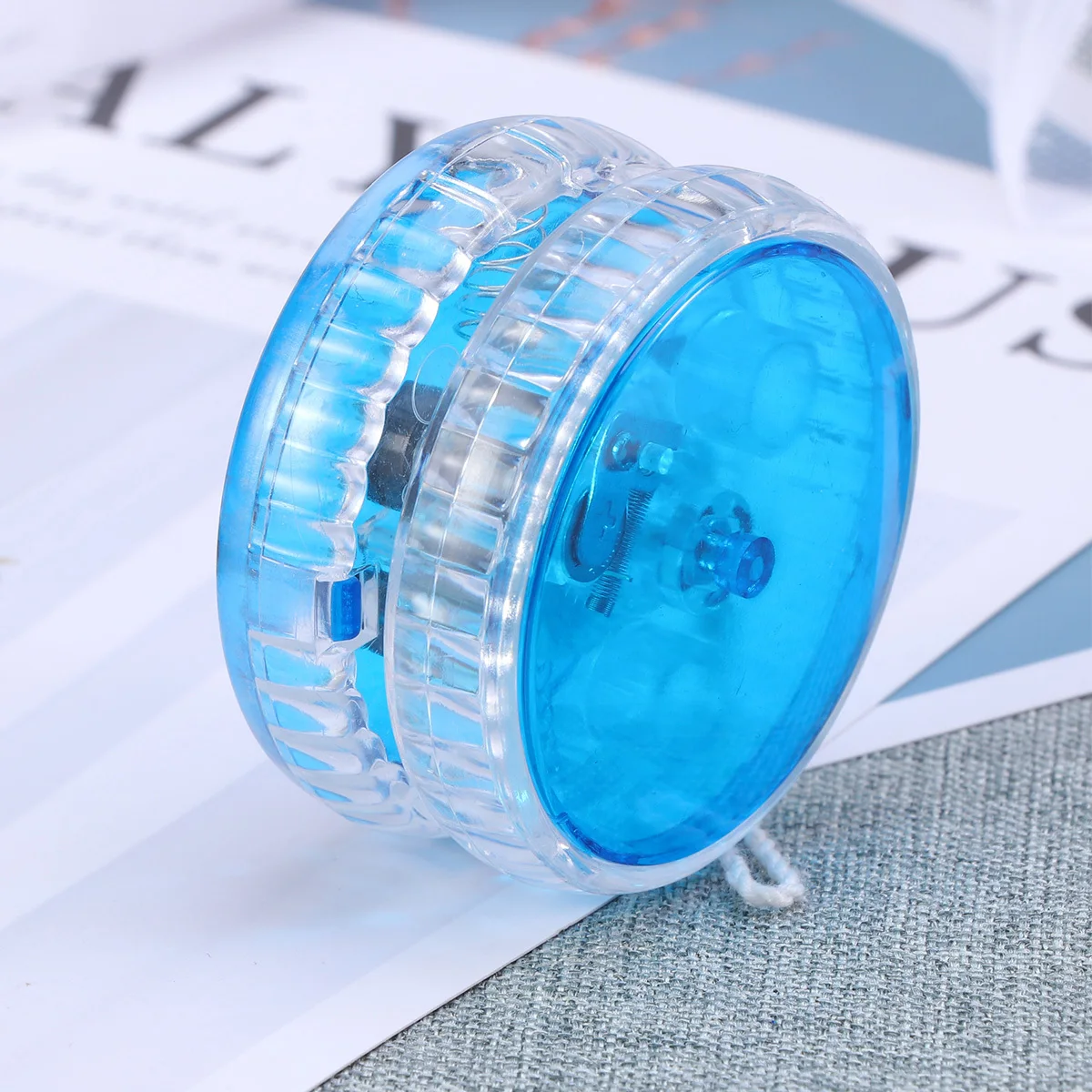 5 قطعة كرة يويو وامضة LED مضيئة يو يو بلاستيك إبداعي متين وسهل الحمل سطح لامع تعليمي ممتع داخلي وخارجي #2