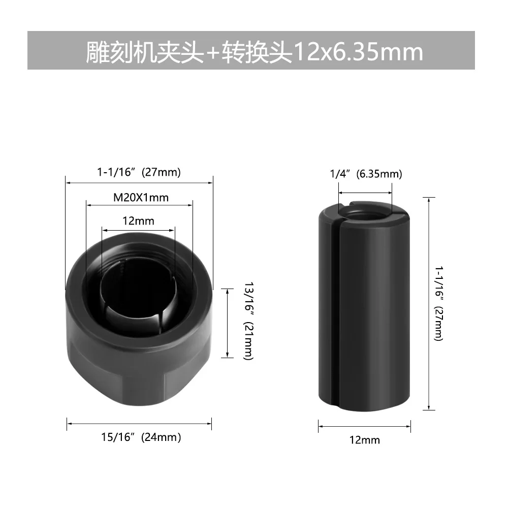 1 ชุดเครื่องแกะสลัก Change-Over Collet ขนาดใหญ่ถึงขนาดเล็ก Multi Specification Change-Over Collet เครื่องตัดไม้