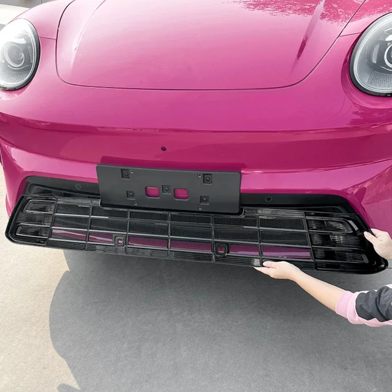For GWM ORA 5 2026 2027 2028 ABS Car Modify Front Buckle Insect Proof Net Auto Front Bumper Center Intake Grille Cover Accessory