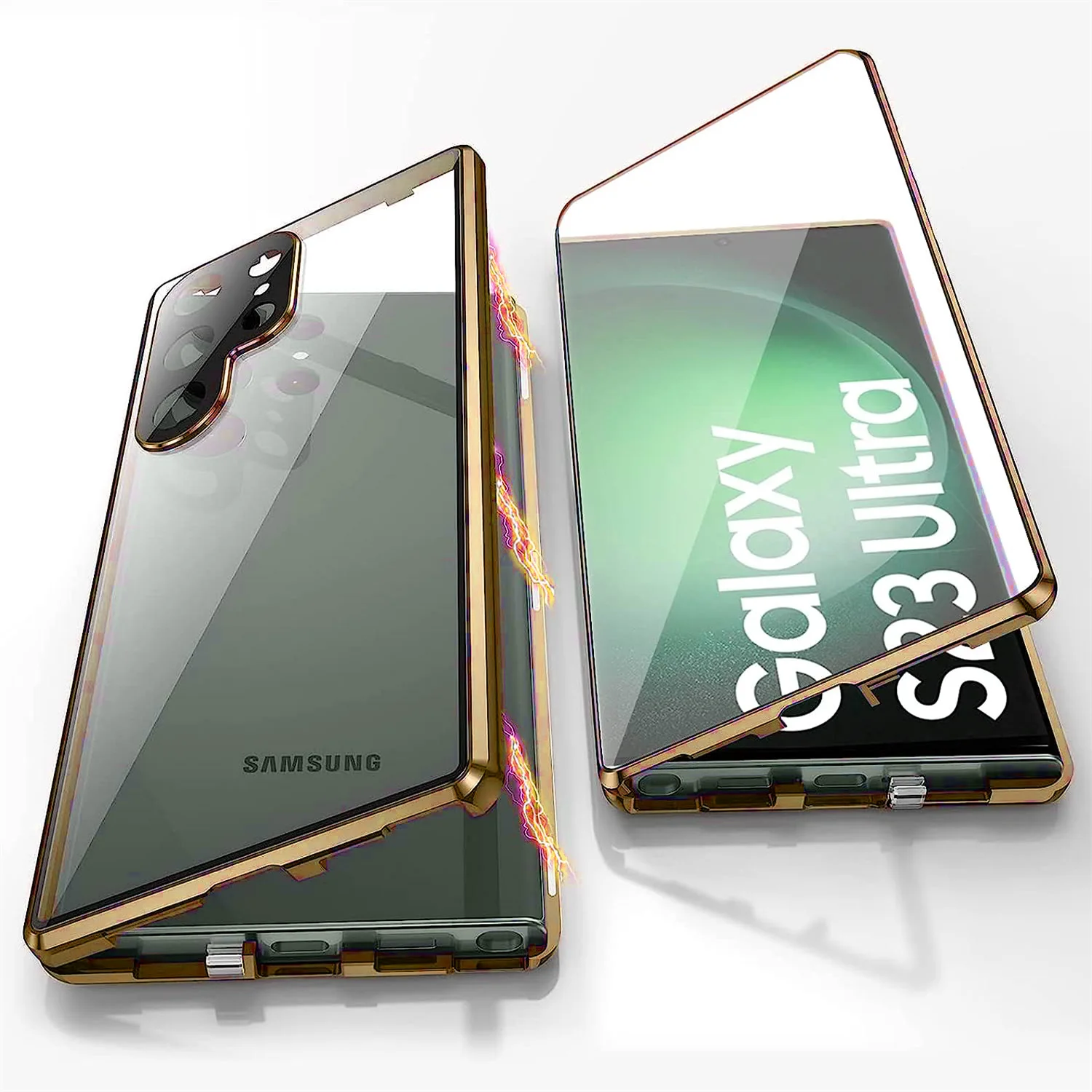 360 ° Vollständige Abdeckung Ultra HD Displayschutz-Hülle für Samsung S26 Ultra S25 S24 S23 Plus FE Metall Magnetische Adsorptions-Randabdeckung – Detail 11
