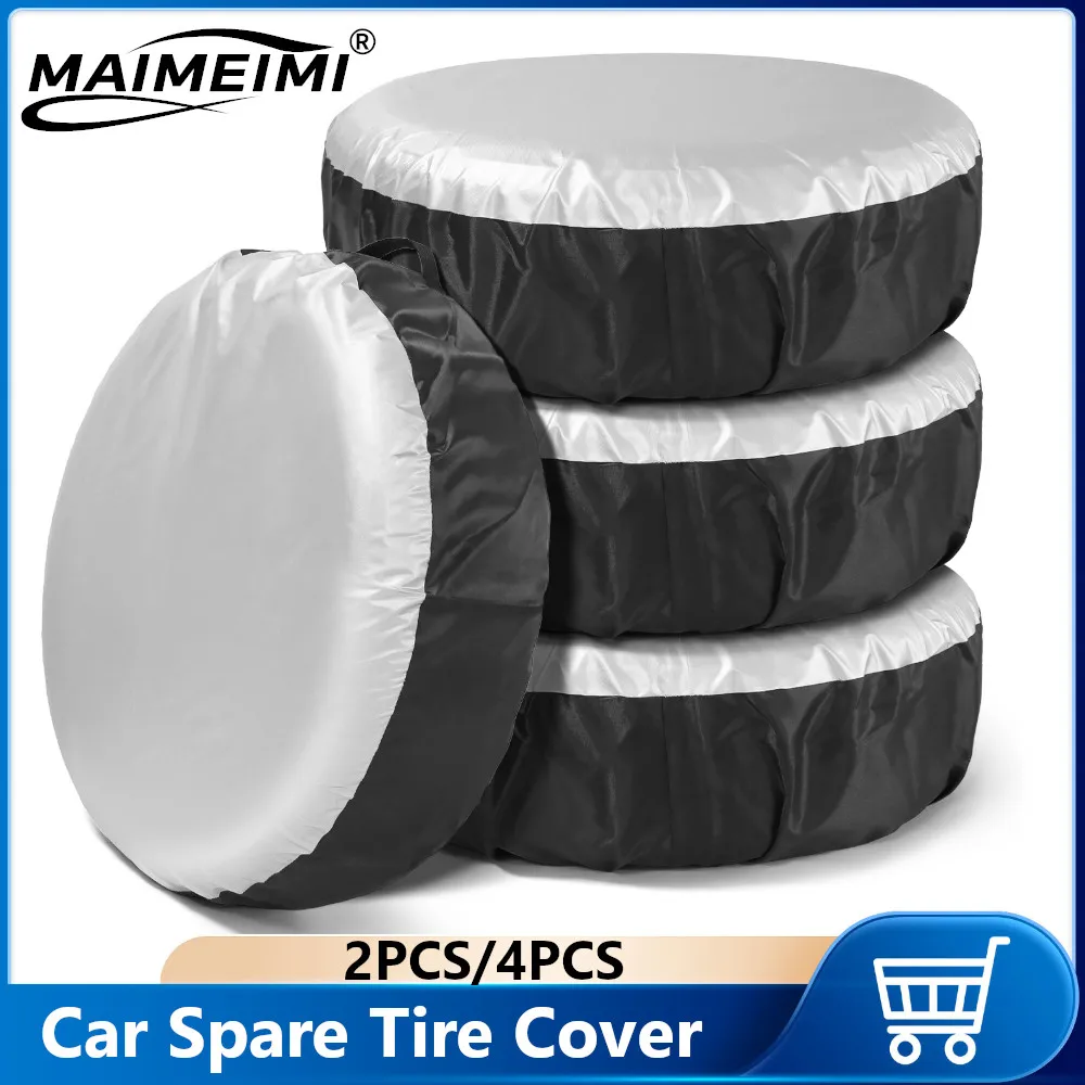

2PCS/4PCS Tire Cover Case Car Spare Tire Cover Storage Bags Car Auto Wheel Tire Cover Protector Dustproof/Sun Protection