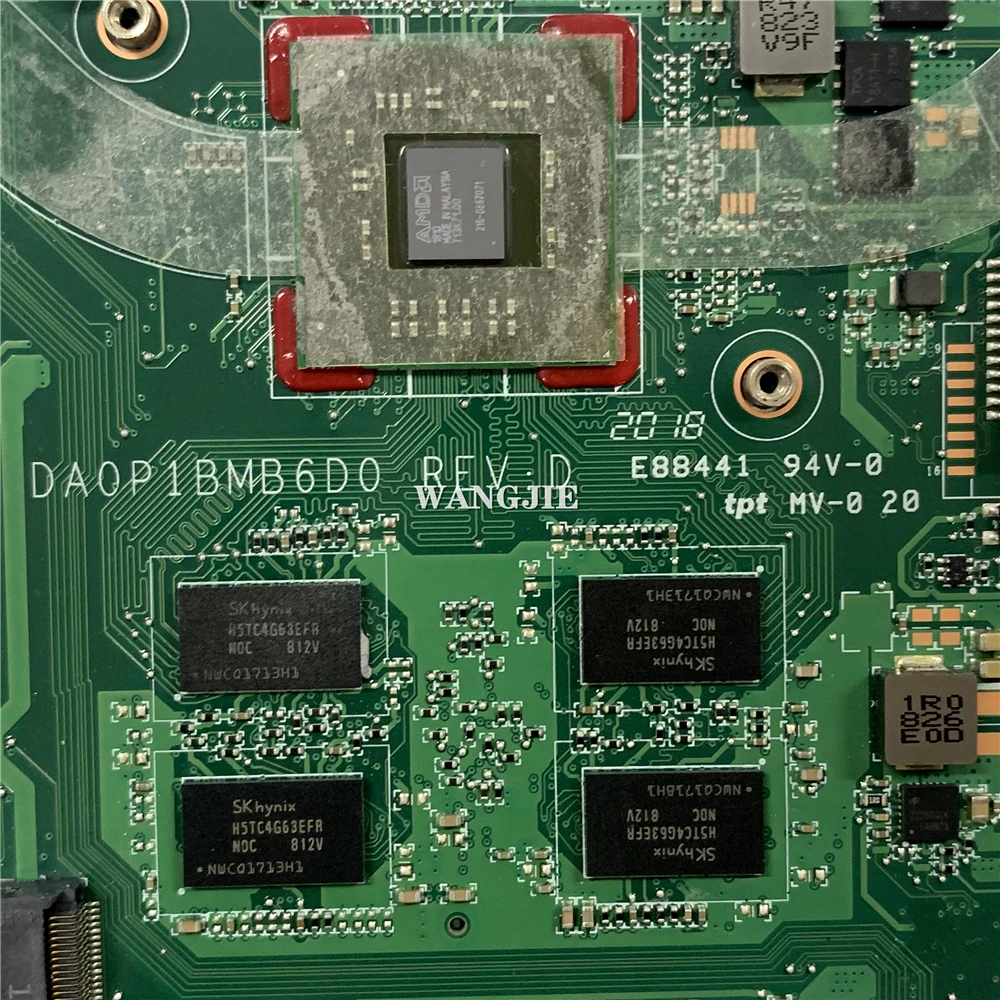 DA0P1BMB6D0 ل HP 240 G6 14-BS اللوحة الأم للكمبيوتر المحمول SR3LD i3-7020U وحدة المعالجة المركزية 100% العمل