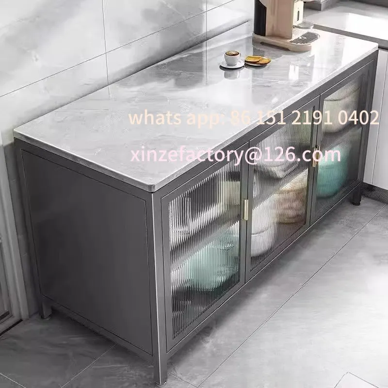 

Customizable Slate Shelves Kitchen Side Lockers Floor-to-Floor Multi-Level Cupboards