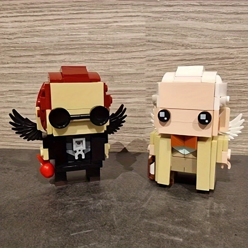 شخصيات عمل لبنات البناء Brickheadz ، بشائع جيدة ، ملائكة ، أزيرافيل ، شياطين ، كراولي ، فيلم ، شخصية كوميدية ، ألعاب ، هدايا