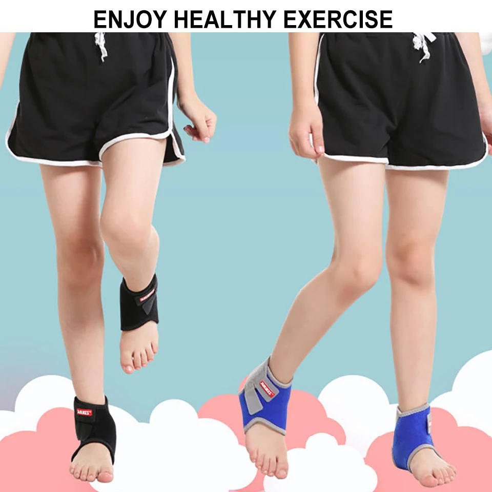 AOLIKES 1 Pair New Kids Ankle Strap for Football Cycling Dance Gym Children Sport Ankle Brace Support Guard Protector Boy Girl