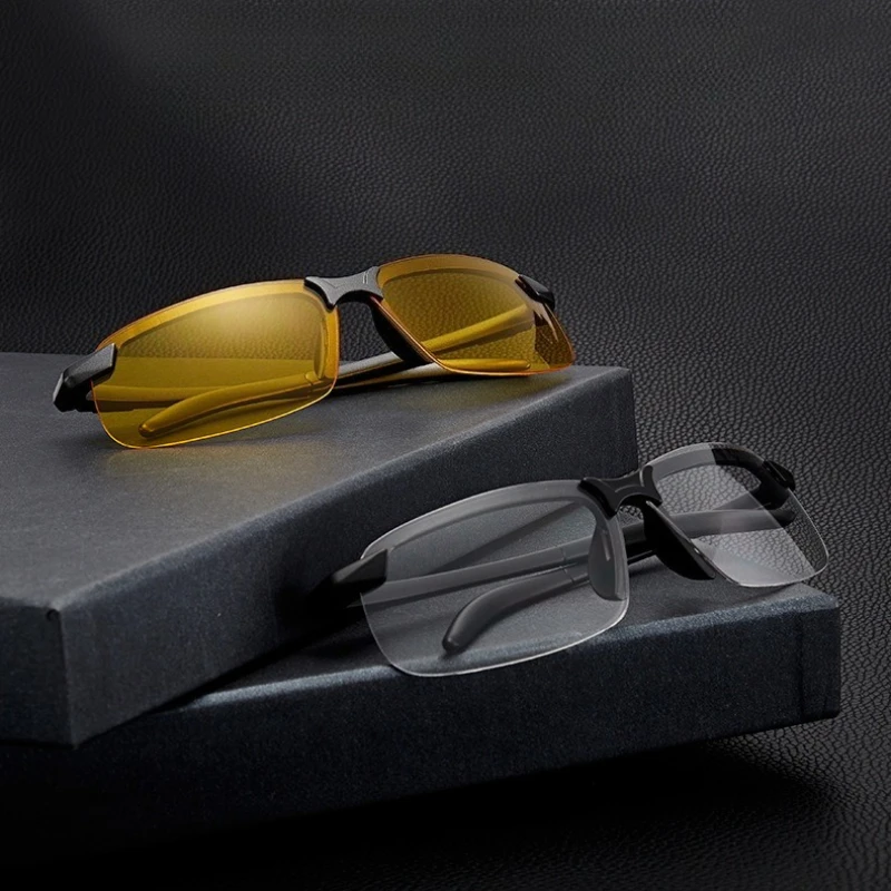 Yellow Night Vision Driving Sun Glasses with UV400 Protection Trendy Anti-glare Polarized Sunglasses for Fishing Cycling Driving