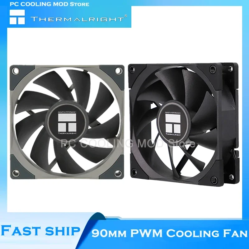 Thermalright 9cm Cooler Fan 90mm PWM Quiet Cooling Fan Radiator Desktop Computer S-FDB Bearing PC Gamer DIY Cabinet TL-C9