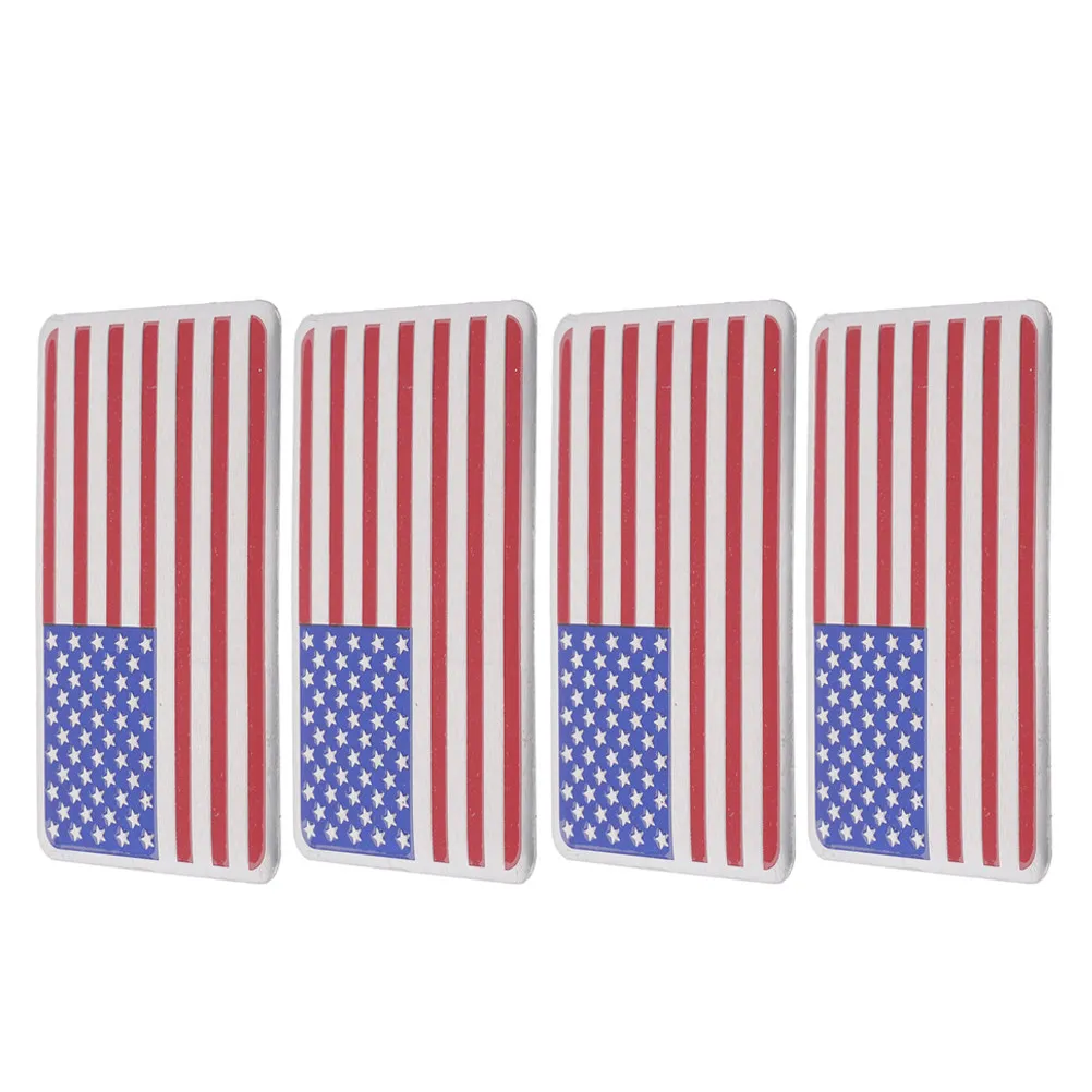 

4Pcs American Flag Car Decals Metal Reflective Weather Resistant Stickers for Trucks Cars Suvs Patriotic Vehicle Decoration