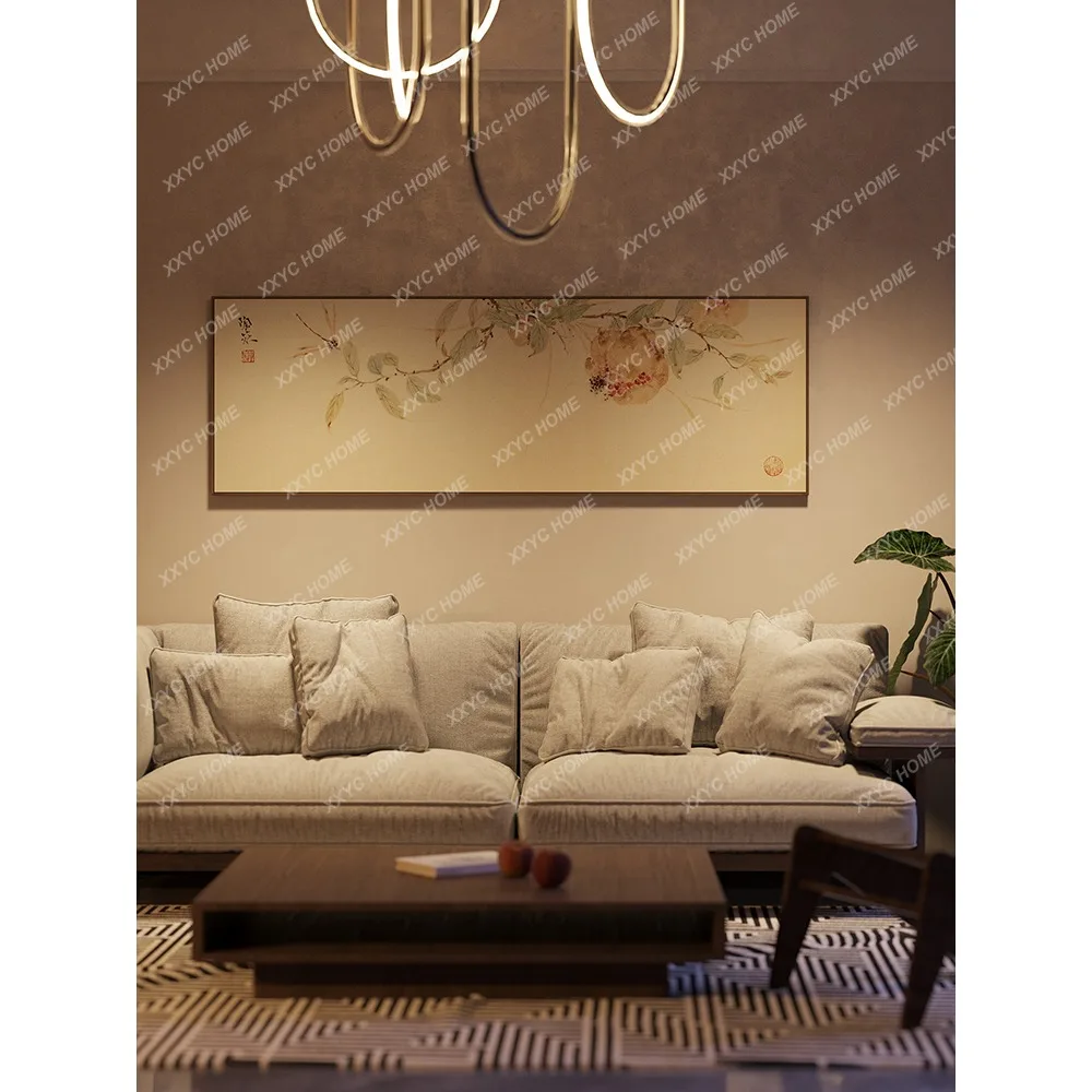 Banner Living Room Sofa Background Wall Decorative Painting Japanese Style Bedroom Bedside Painting National Style Mural