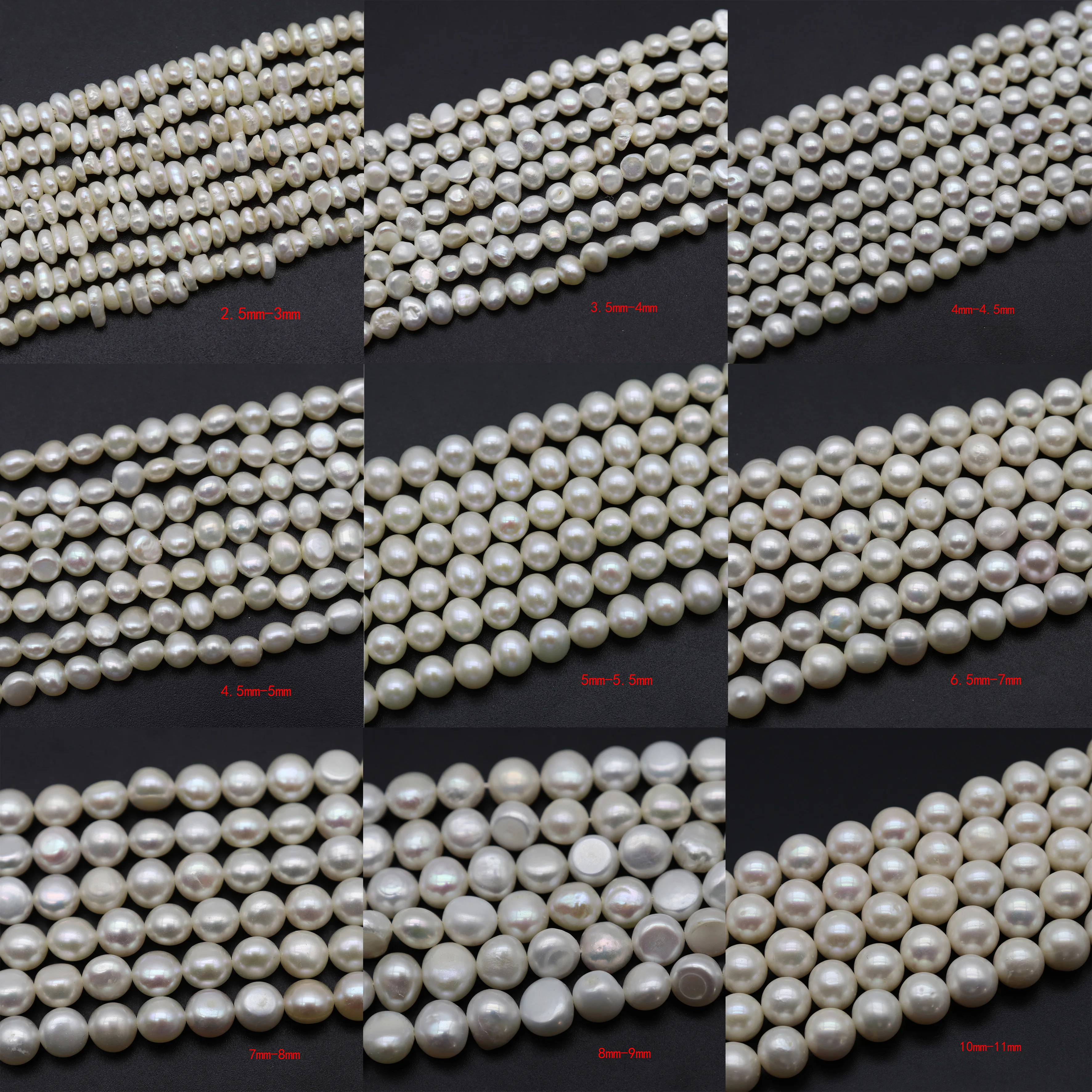 2-12mm Freshwater Pearls Irregular Loose Spacing Beads Popular Personality For Jewelry Making DIY Necklaces Handmade Accessories