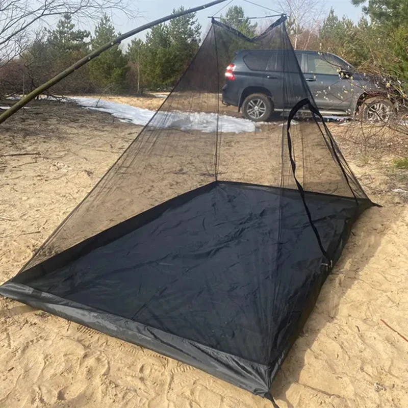 Outdoor Dense Mesh Mosquito Net Blocks 99% of Insects Ultralight Tent‘s Inner Tent Rodless Portable Backpacking Camping Tent
