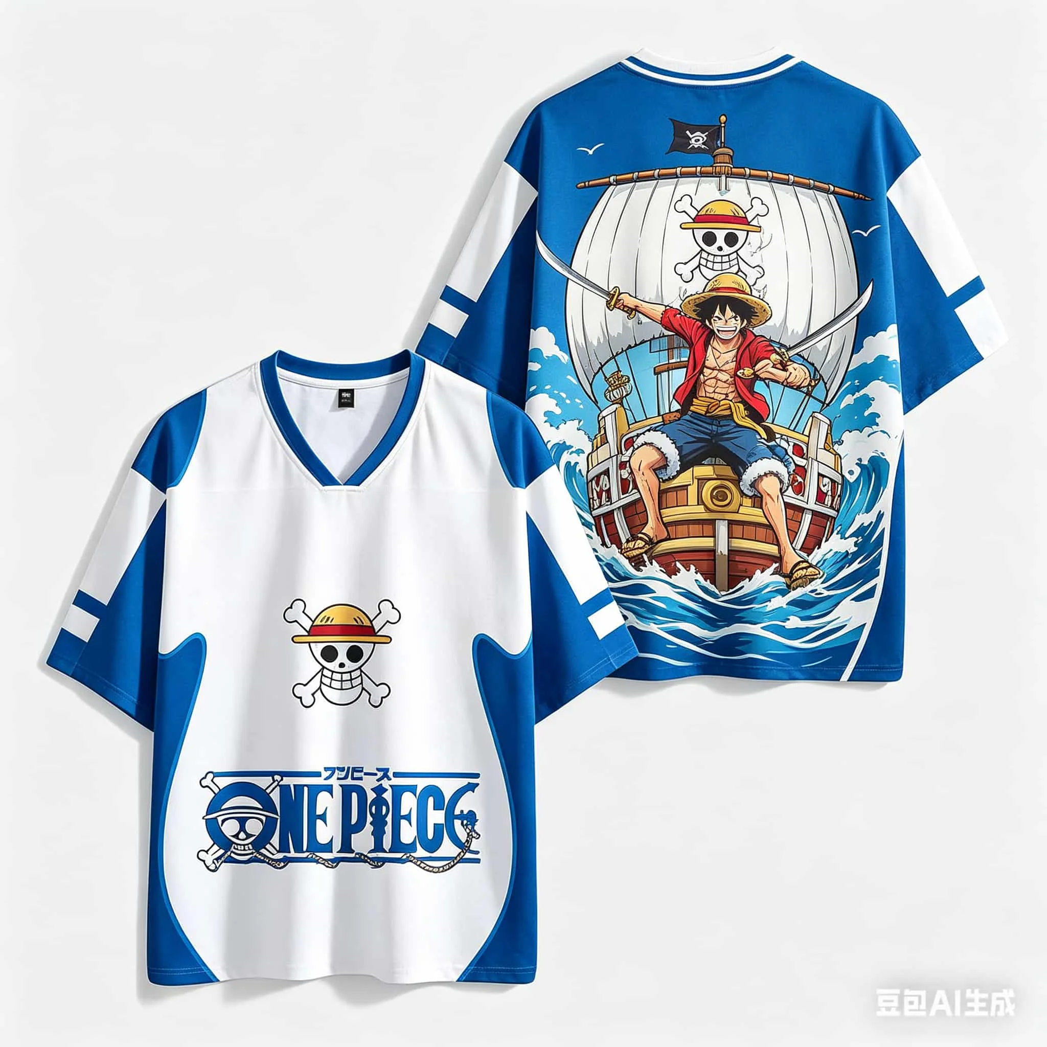 One Piece Luffy Straw Hat Pirate Anime TShirt Men Women Unisex Printed Short Sleeve Streetwear Casual Daily Wear Family Matching