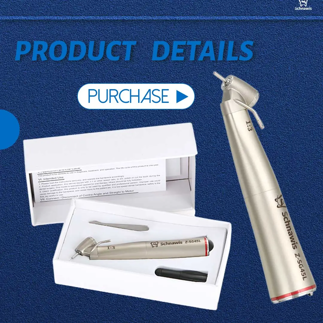 Push Button Dental Contra Angle Handpiece 1:5 Increase Speed Handpiece Mini Head X95L Inner Water Spray Red Ring