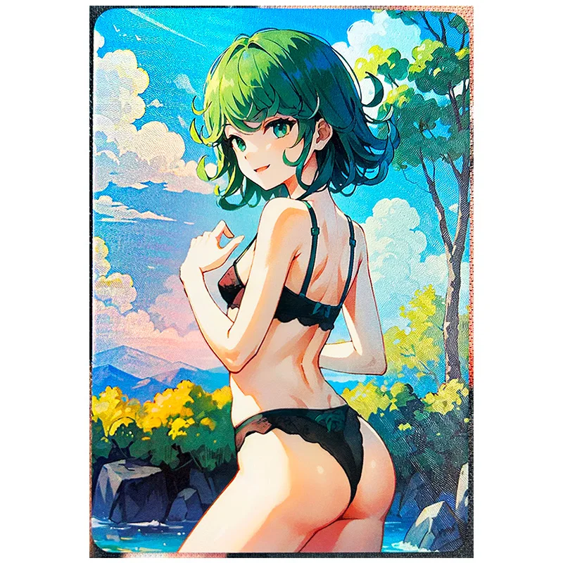 Anime Goddess Story DIY ACG Senritsu no Tatsumaki Tabletop Game Laser Cards Toys for boys Collectible Cards Birthday Present