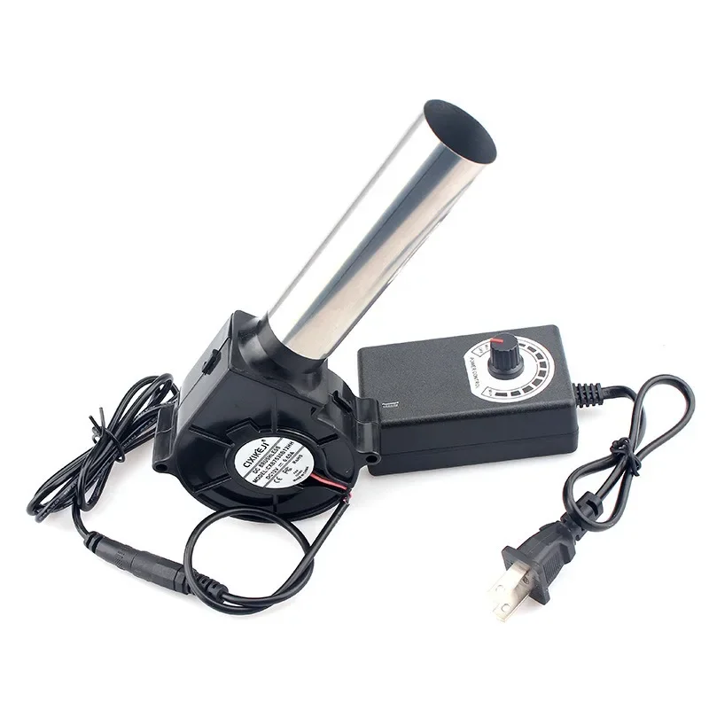 k05 7533 9730 220V BBQ Fan Small Blower Blast Engine with Air Collecting Adjustable Speed Cooking Tool US/EU Plug Handheld