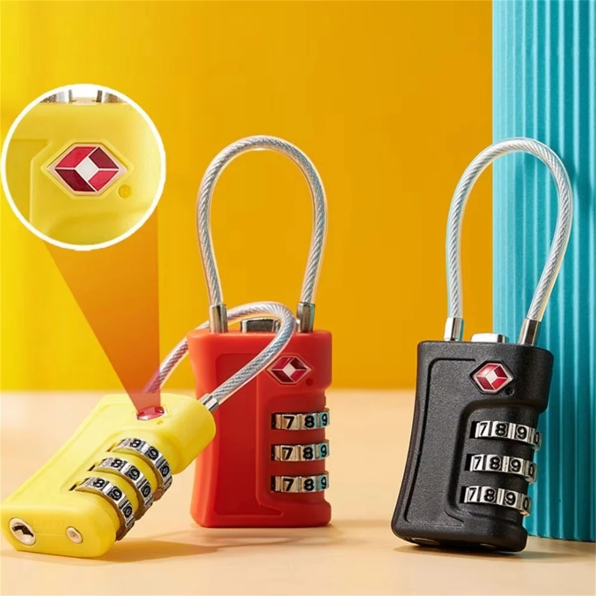 New TSA Customs Code Lock for Travel Luggage Password Changeable Lock Contrast Color Design Padlock