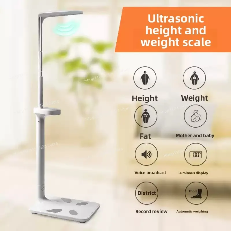 Medical Digital Ultrasonic Body Composition Analyzer - 0.01g Precision Scale with BT, LED for Adults & Children
