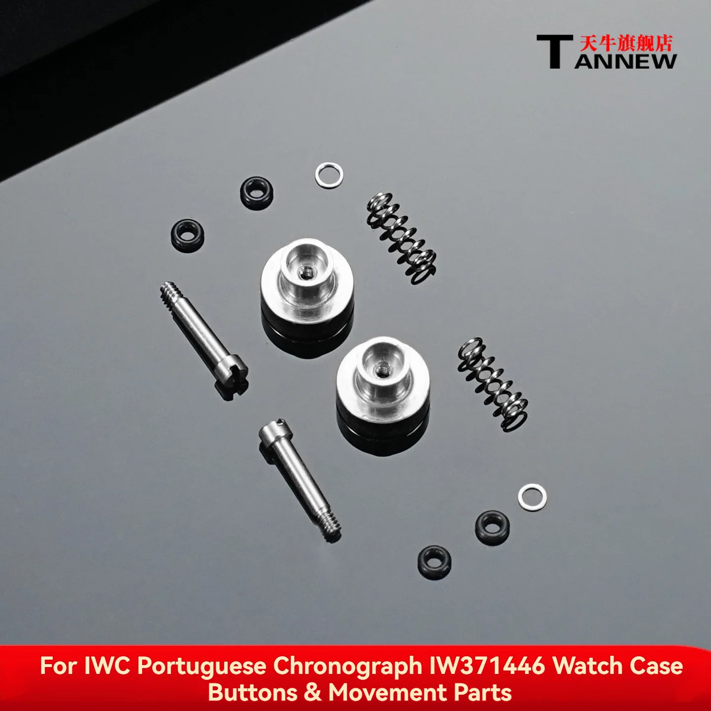 For IWC Portuguese Chronograph IW371446 Watch Case Buttons Movement Parts Case Push Button Repair Kit Components Replacement