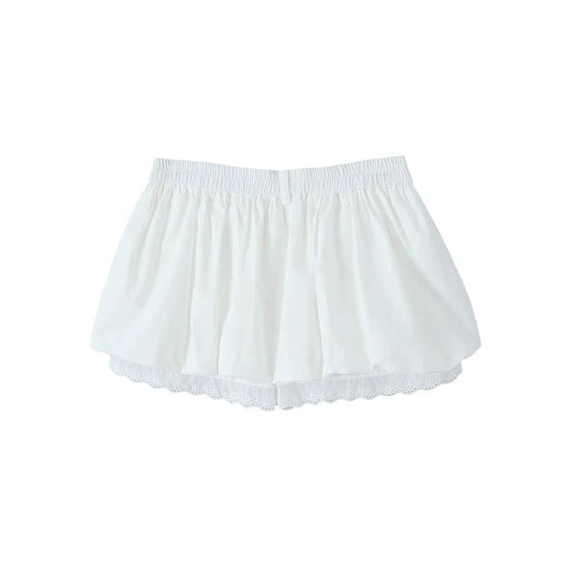 

Faionable Lace Bloom Skirt ort Skirt Sexy Girl Summer New Arrival Women's Sle l Waist Pure Color Polyester F...