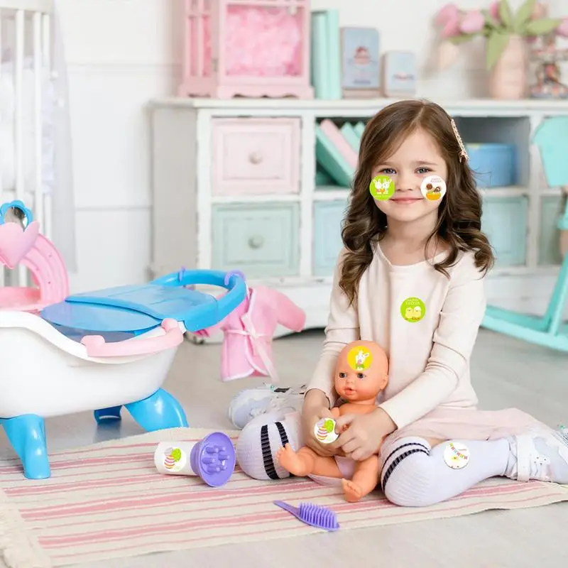 귀여운 부활절 롤 스티커, 귀여운 접착 라벨, 부활절 장식 파티 용품, 밝은 휴일 만화 데칼, 스크랩북용