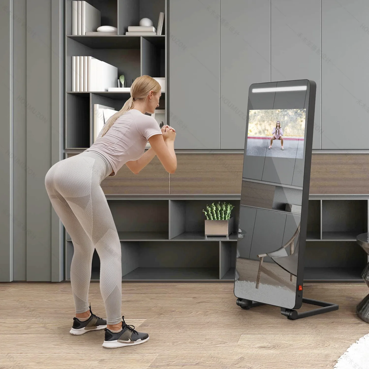 Home Mirror 15.6 in display Fitness wifi connected smart mirror body building new fashion workout