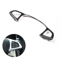 For Mercedes Benz C E GLC CLA Class W205 W213 X253 X156 C117 Carbon Fiber Style Car Steering Wheel Frame Cover Sticker Trim