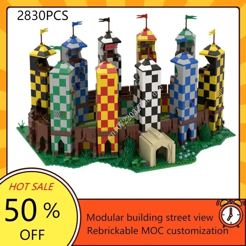 

Модульная модель Quidditch Match MOC-75956, креативная головоломка с видом на улицу, архитектура, сделай сам, образование, сборная модель, игрушка в подарок