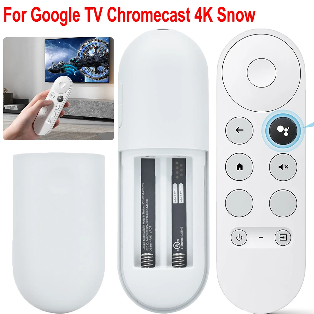 【中古美品！】Chromecast with Google TV G9N9N G9N9N Remote Control for Google TV Chromecast 4K Snow Voice Set