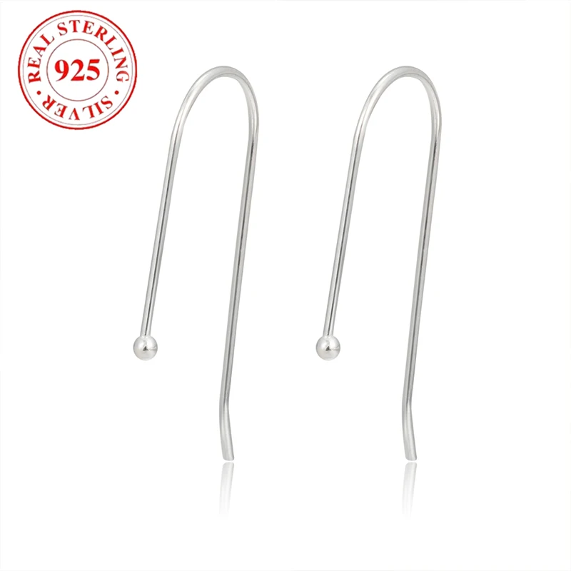 

925 sterling silver U-shaped women's earrings hypoallergenic simple earrings for fashionable ladies exquisite jewelry gifts