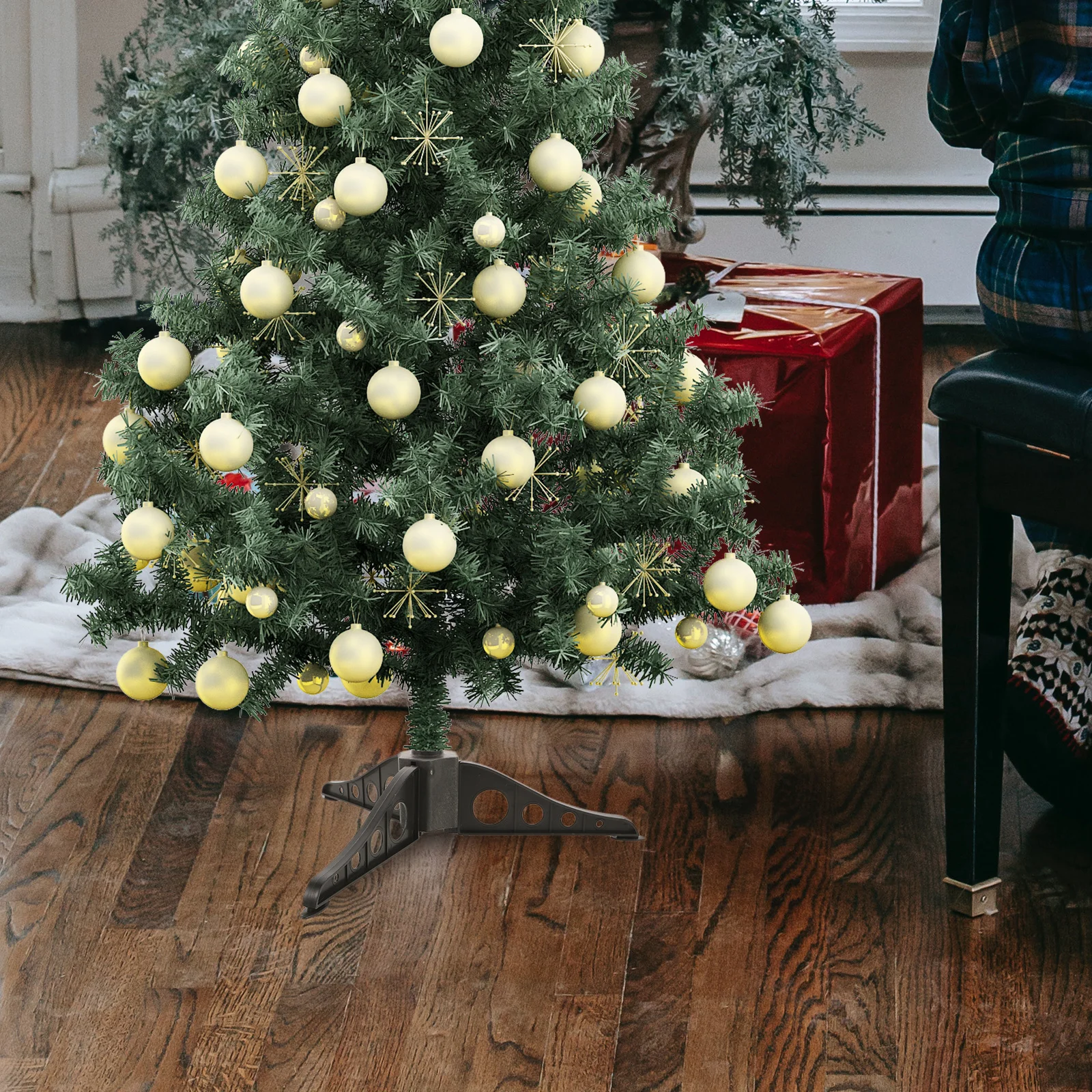 

Christmas Tree Base Stand Folding Design Easy Install For Artificial Xmas Tree Holder Sturdy Home Decor Holiday Party