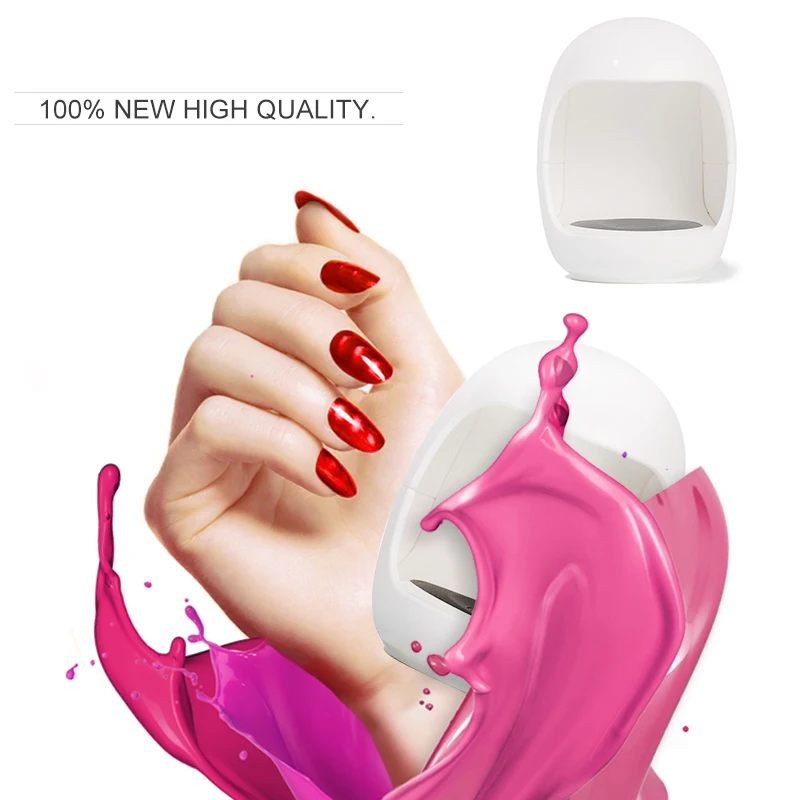 Lâmpada de unhas de secagem com conector USB Mini Egg Shape Manicure Tools Lâmpada de dedo único Ferramenta de unhas brancas 3W