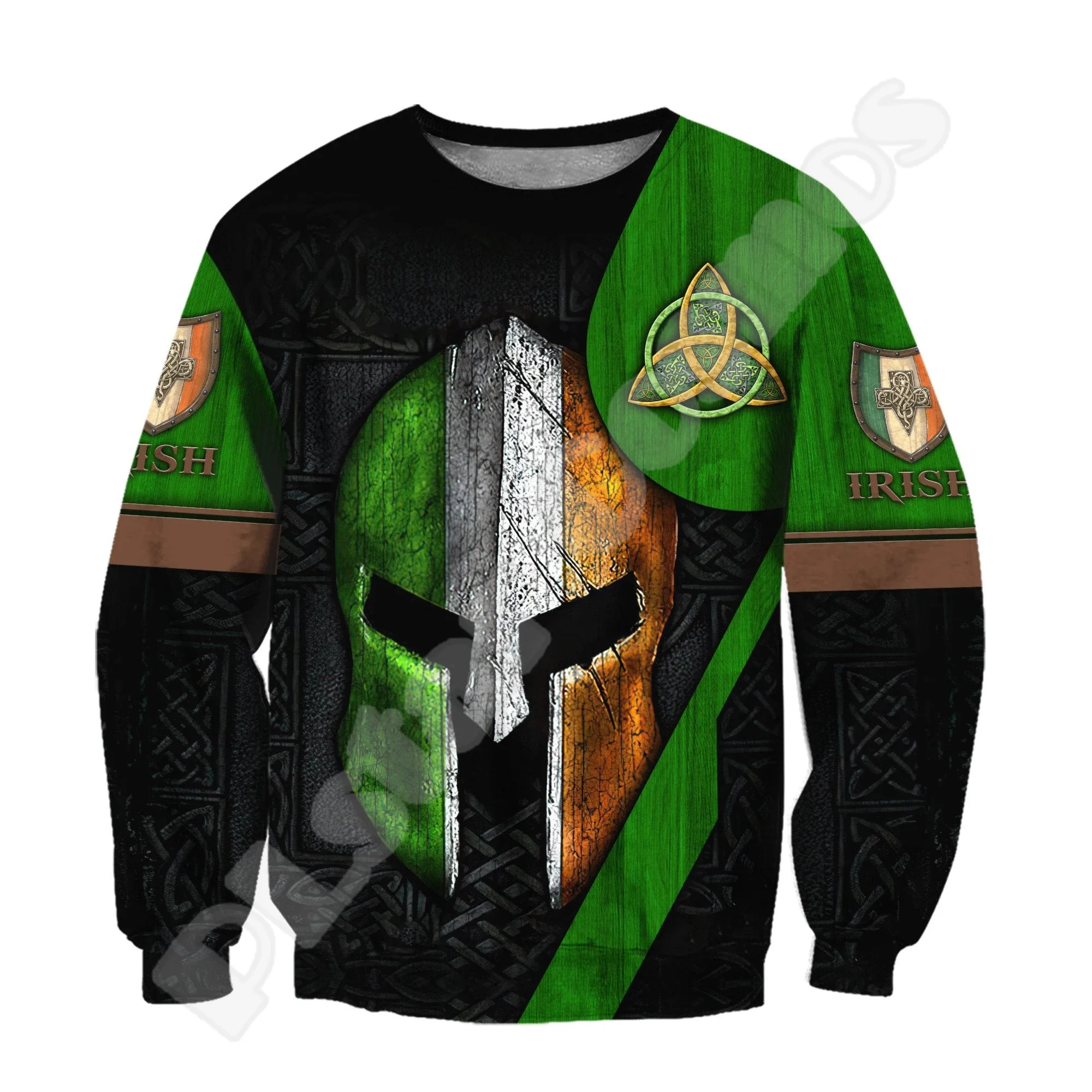 NewFashion Country Flag Ireland Clover Irish St.Patrick Tattoo Vintage 3DPrint Pullover Funny Harajuku Casual Jacket Hoodies X15