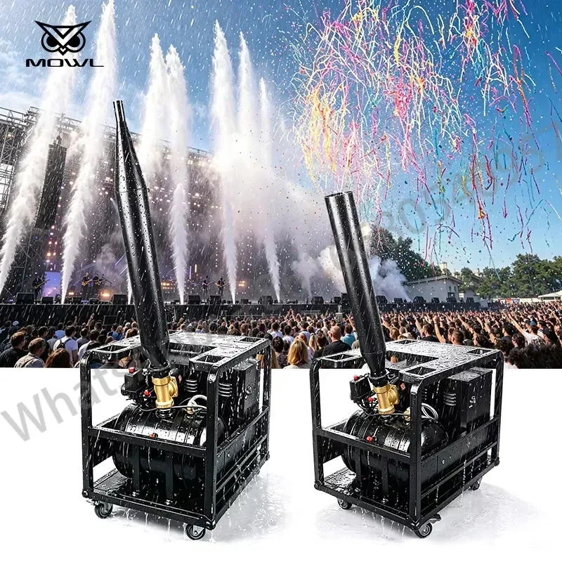 High-end Rainproof DMX512 Manual Control Confetti & Water Launcher Cannon Integrated Machine for Outdoor Stage