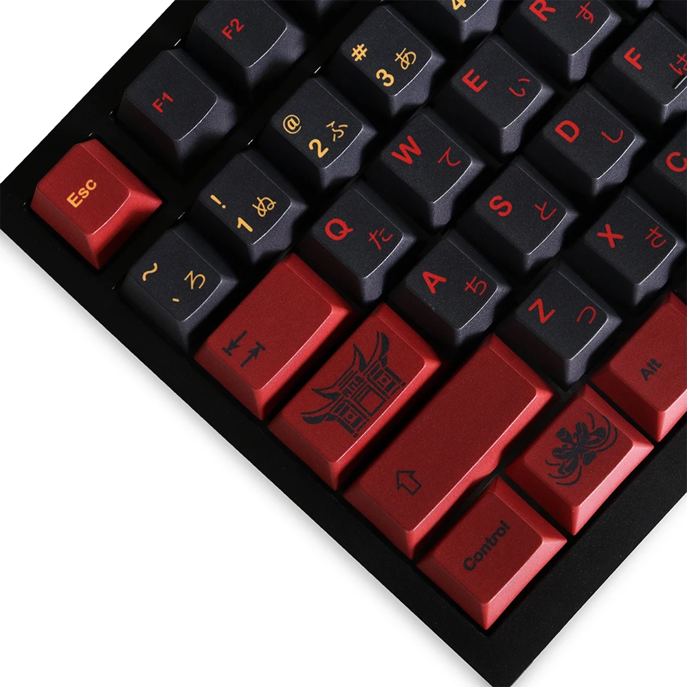 أغطية مفاتيح GMK Higanbana Cherry Profile PBT 129 مفتاحًا بخمسة جوانب أغطية مفاتيح لـ 61/64/87/104/108 Mx Switch لوحة المفاتيح الميكانيكية