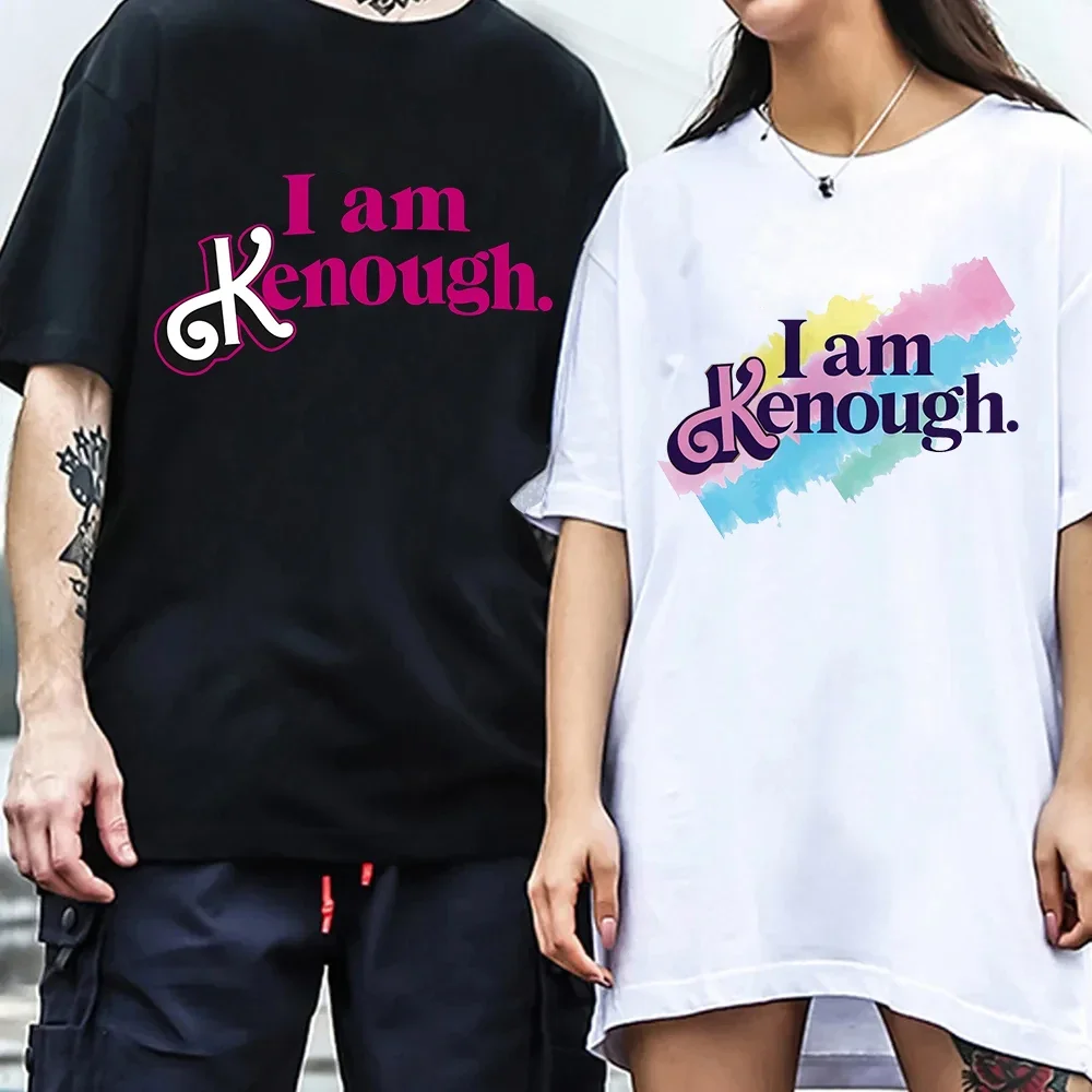 Women Men Im Kenough Letter Funny T Shirt I Am Kenough Y2k T-shirt Graphic Harajuku Vintage Tees Tops Mange Korean Style Tshirt