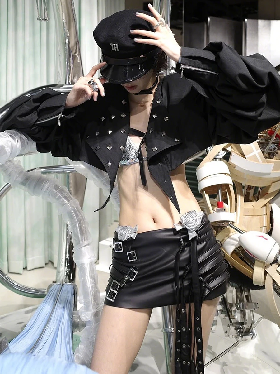 

Biker Jackets Womens Jacket Elbow Winter Anti-Freezing Down Puffer Thickened Stormsuit Anti-Wind Heavy-Duty Shield Halloween Y2K