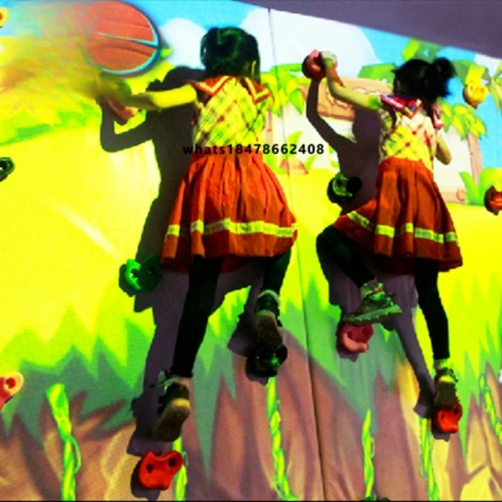Interactive 3D Kids Games AR Wall Projection for Amusement Park Magic Climbing More Children's Interactive Advertising Equipment