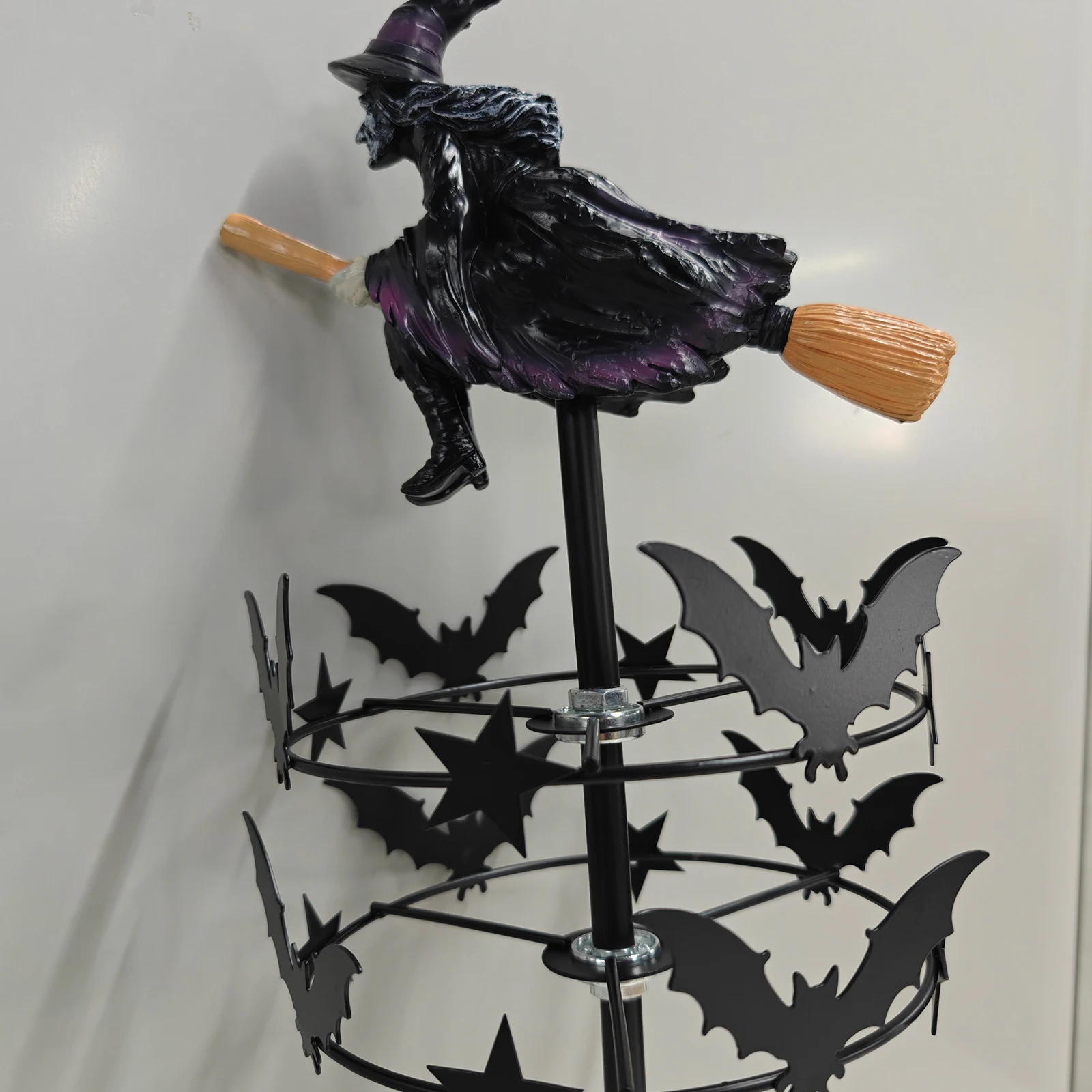 Mystery Witch Garden Wind Spinner Weather Resist Halloween Lawn Ornament for Garden Patio Pathway Fall Decorations - view 6