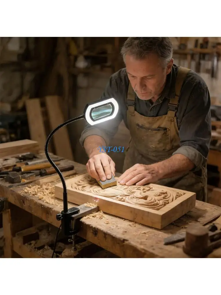 

E15A Постоянный ABS-железный квадратный светодиодный сенсорный увеличитель с полным разрешением, яркий свет для длительного при