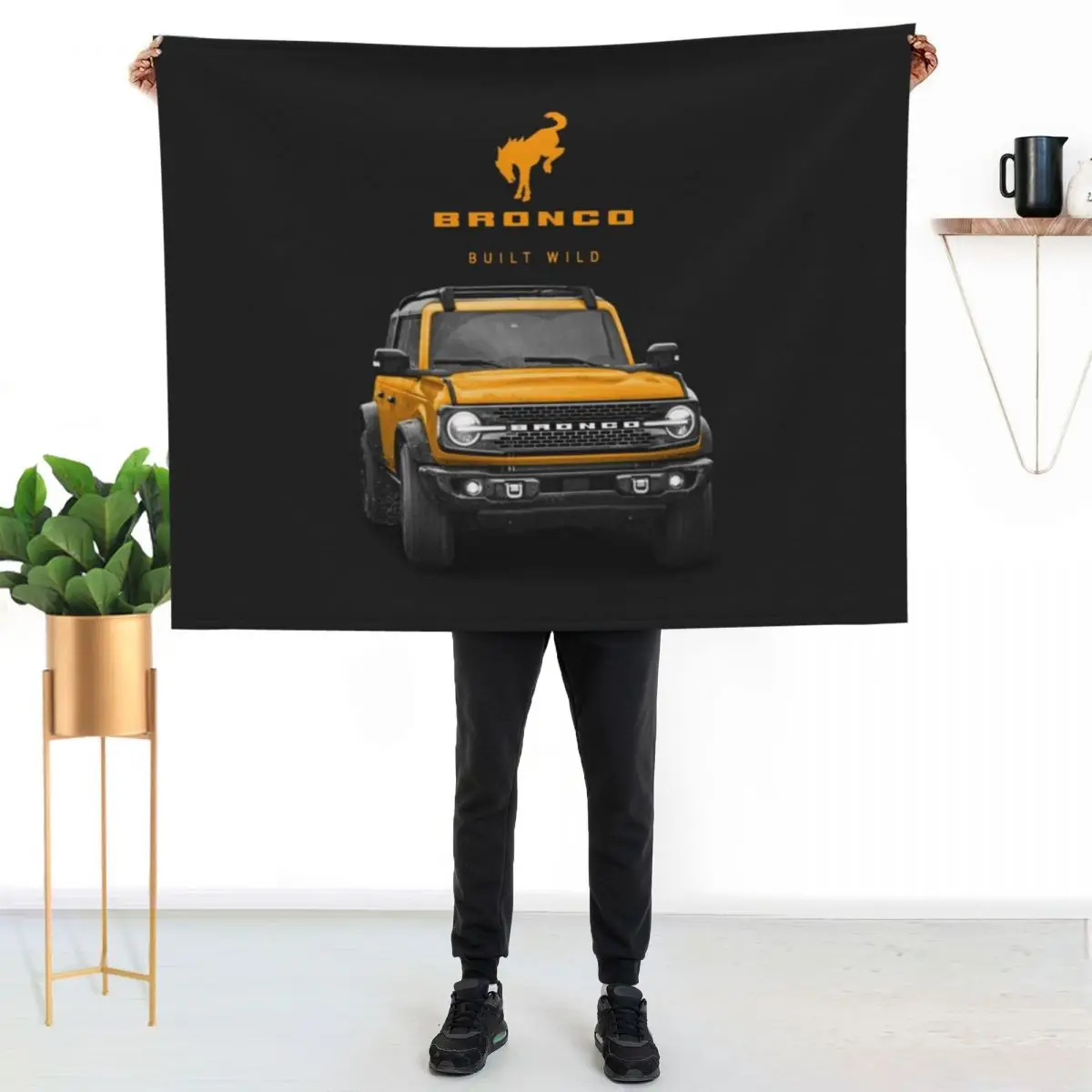 Bronco and Logo - Cyber Orange Throw Blanket manga Baby Heavy halloween Blankets For Bed Softest Blankets