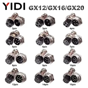 Yidi 5/10set GX12 GX16 GX20 2 3 4 5 6 7 8 9 10 12 14 15 Pin Cable de Aviator de Aviator de Aviator de Aviator Circular 12 mejores ventas 9 pin - №11
