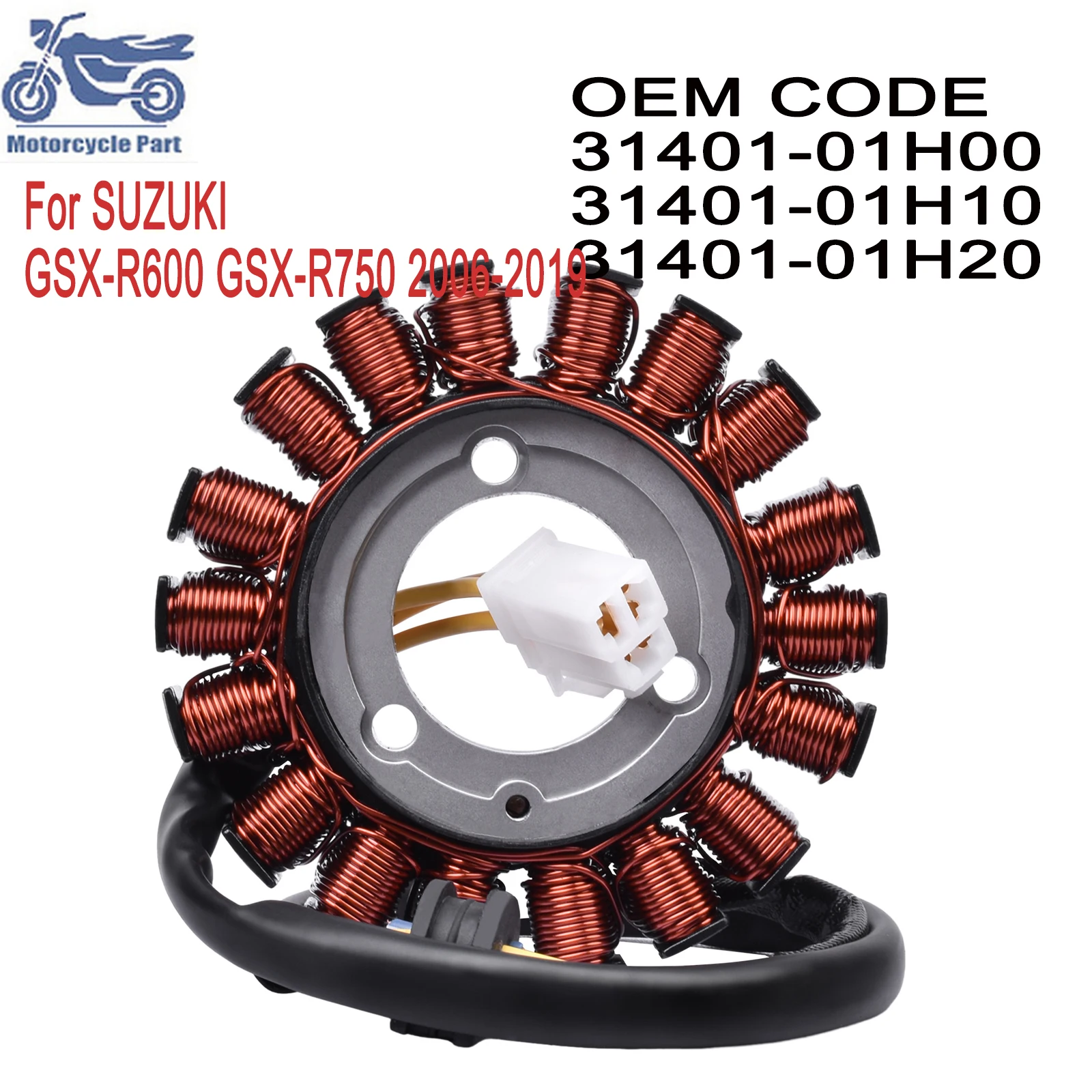 

Stator Coil For SUZUKI GSXR600 GSXR750 2006-2011 GSX-R600 GSX-R 750 2012 2013 2014 2015 2016 2017 2018 2019 31401-01H20