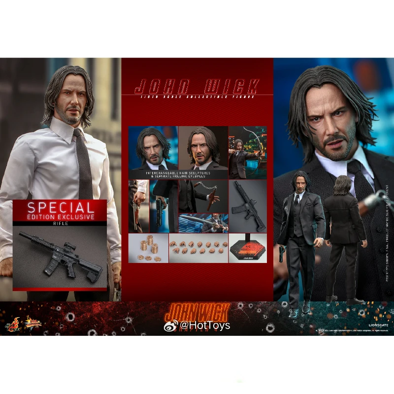 In Stock Hottoys MMS729 John Wick Chapter 4 1/6 Animation Action Figure Toy Gift Model Collection Hobby