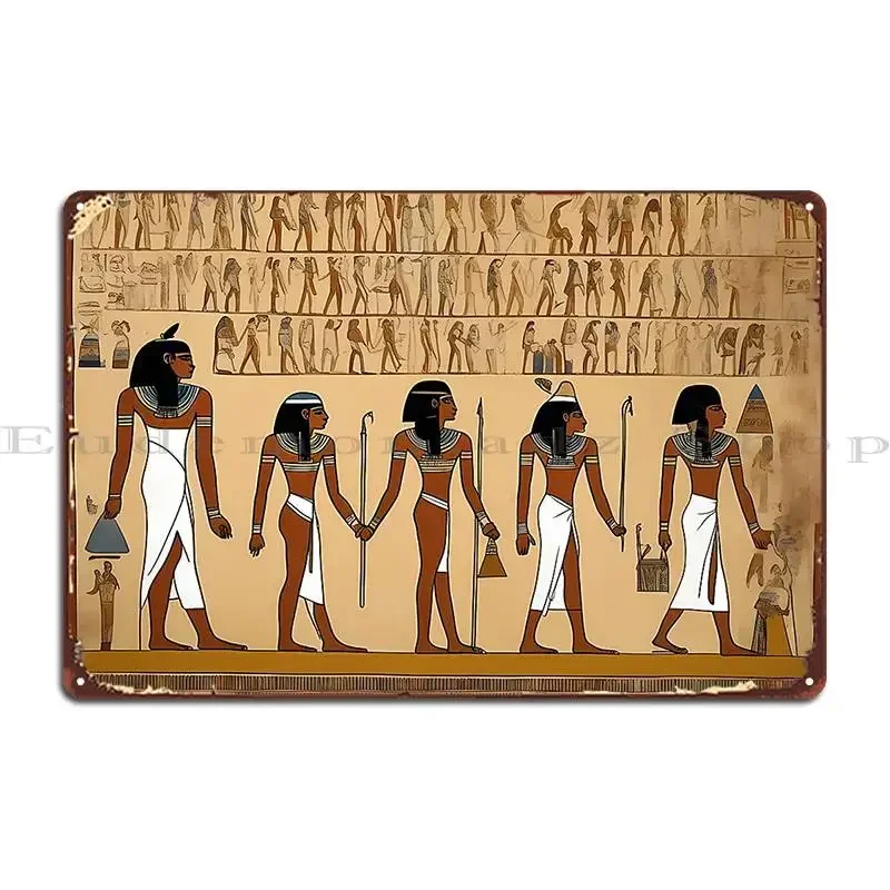 Secrets Revealed The Charm Of Egyptian Hieroglyphics In Cutting Edge Digital Art Metal Sign Cinema Personalized Tin Sign Poster