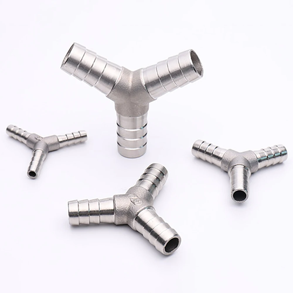 

6mm 8mm 10mm 12mm 13 14mm 15mm 16mm 19mm 20mm 25mm Hose Barb Tee Y T Type 3 Three Way 304 Stainless Steel Pipe Fitting Connector