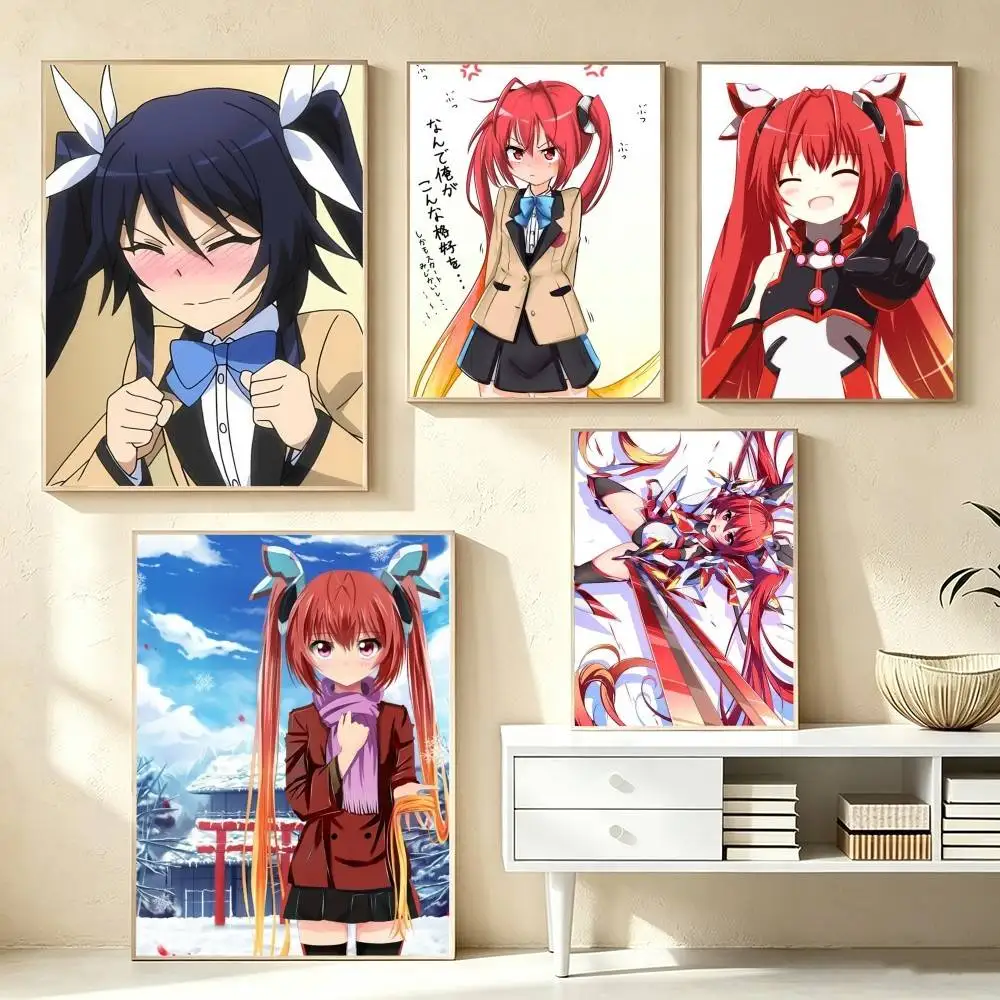 Twin Tail Battleground  Poster High Quality Dorm Living Room Aesthetic Wall Decoration Painting Stickers Gift