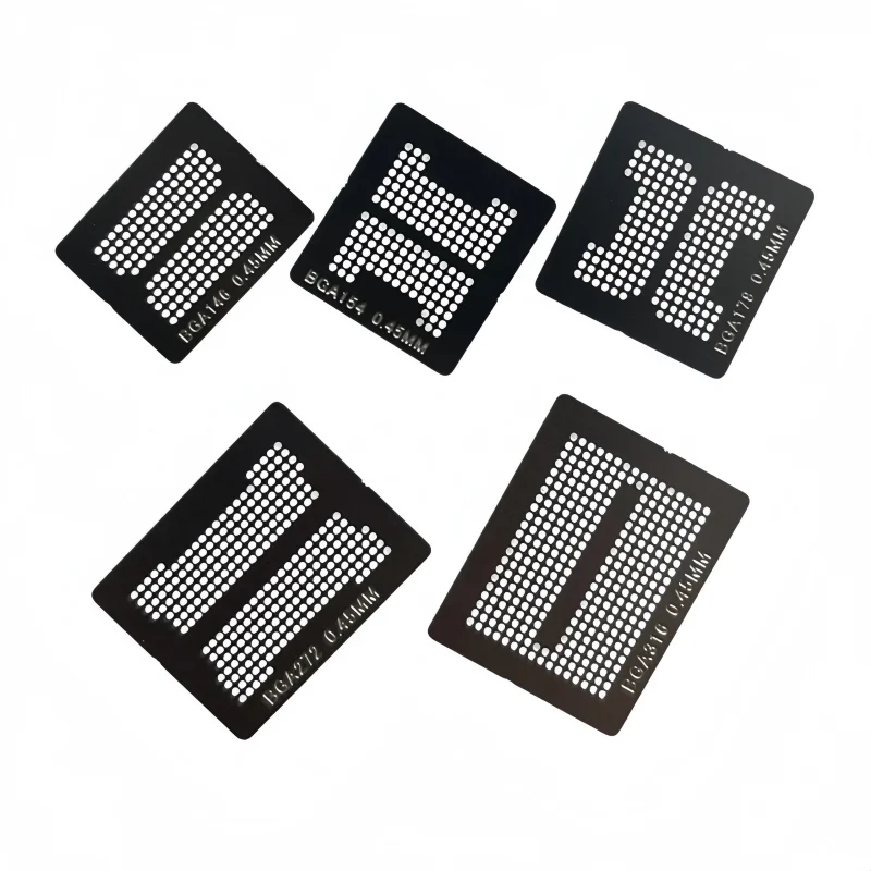 5-piece set. Directly heat the BGA heavy ball soldering template. Compatible with BGA146, BGA154, BGA178, BGA272, BGA316.