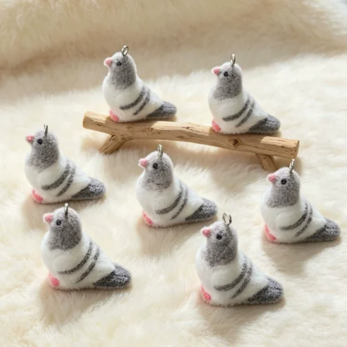 Lot 10 Pcs Resin flocking pigeon animal Charms Jewelry Making  Earrings Pendants Necklaces Bracelets DIY Accessories gift