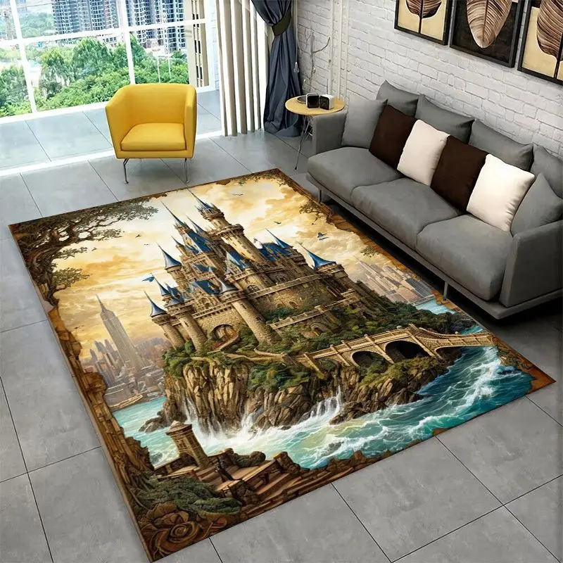 Dream Magic Gothic Castle Large Area Rug Non-slip Durable Carpet for Bedroom Living Room Sofa Doormat Home Decor Floor Mat Gift - view 5