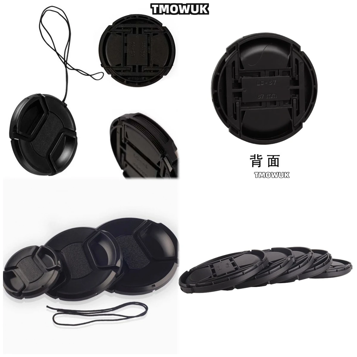 

For Panasonic S1RM2 S9M2 G5 G6 GH1 GX80 GX900 ZS85 DMC-FZ470 DMC-FZ480 Camera Lens Cap Protective Cover Center Pinch Snap-on 49m